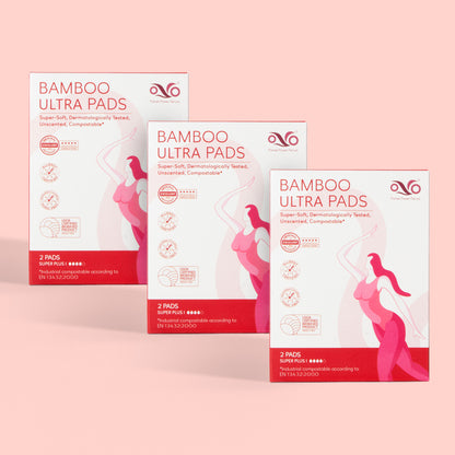 OVO Bamboo Ultra Pads Super Plus TRAVEL PACK (Pack of 3)
